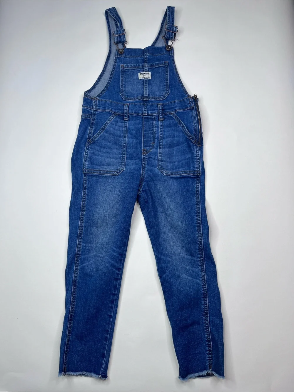 OshKosh B'gosh Blue Denim Girls Overalls Size 7